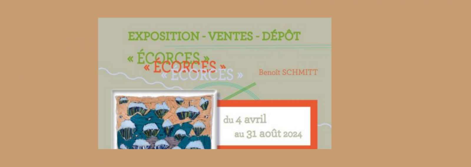 Exhibition Sales Depot - Écorces by Benoît Schmitt