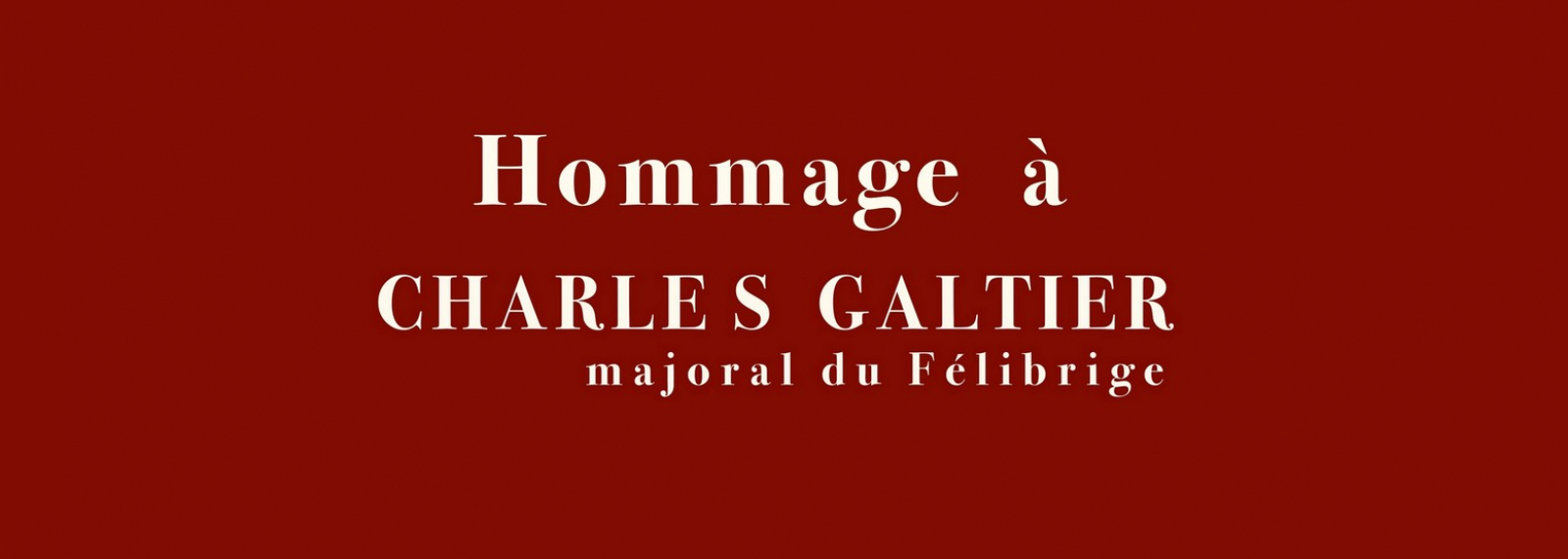 Hommage à Charles Galtier