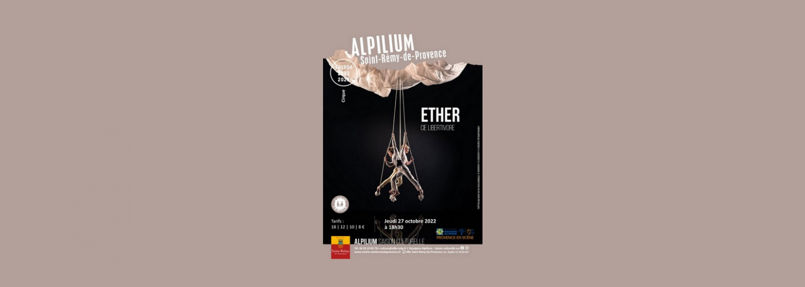 Spectacle aérien / cirque Ether à l'Alpilium